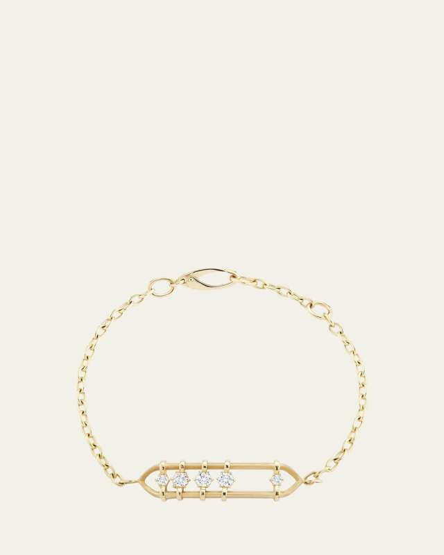 18K Yellow Gold Penelope Floating Diamond Bracelet